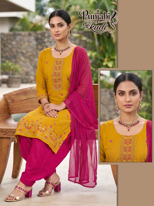 Desi kudi punjabi kudi 3pcs kurtis wholesale online in surat